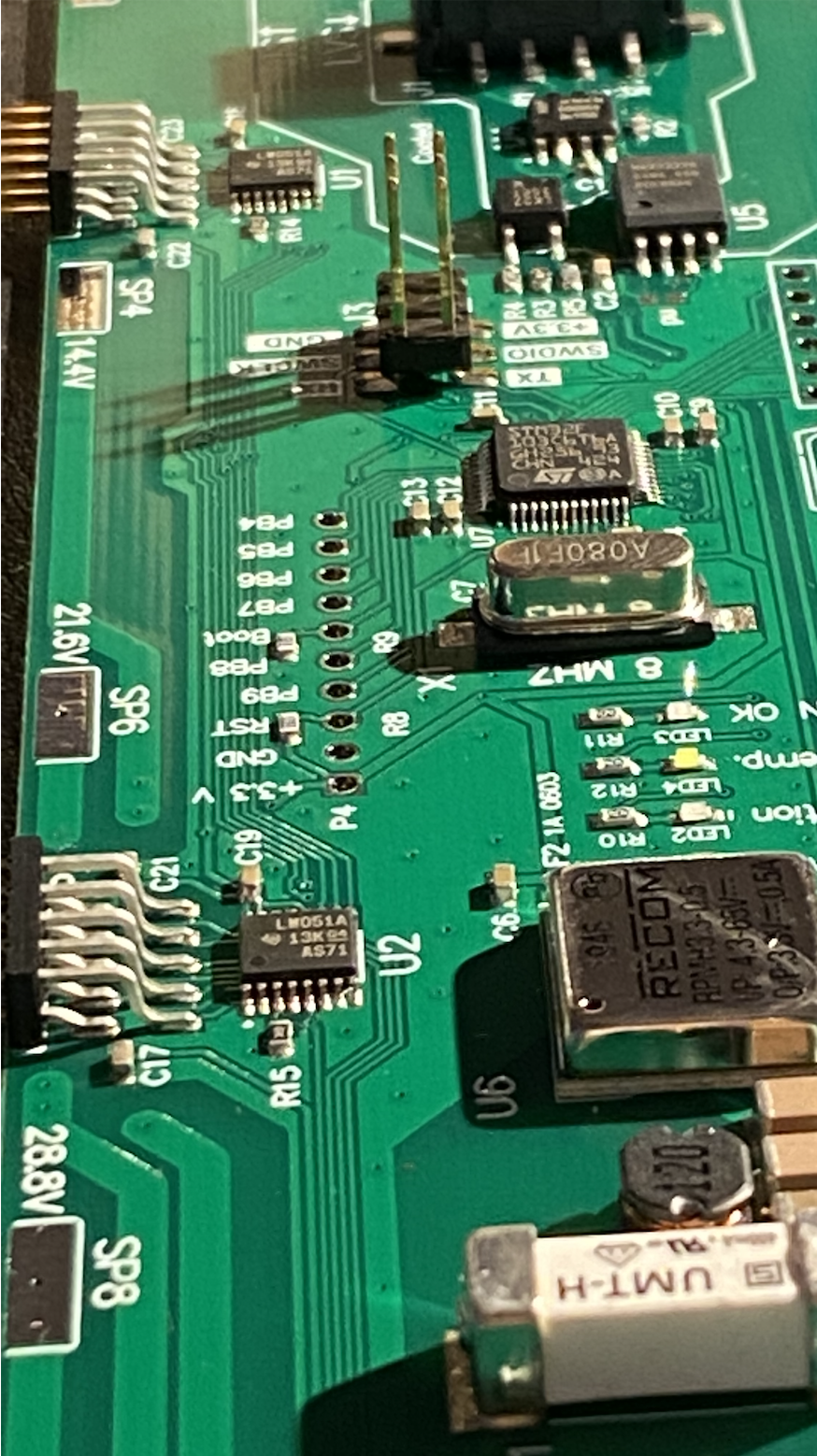 PCB — Microcontroller and Power Section